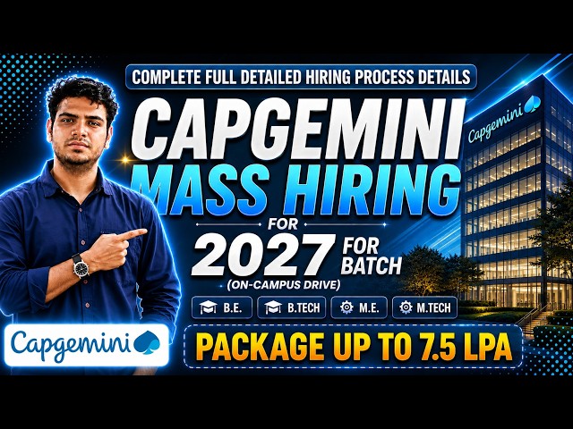 Capgemini Hiring 2027 | Capgemini Complete Hiring Process 2027 Explained | Capgemini 2026 Batch