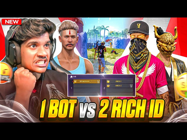 1 BOT vs 2 RICHEST PLAYERS 💀🔥 | COLLECTION KINGS 👑| 1 v 2 😨 | FREE FIRE TELUGU #dfg #freefire