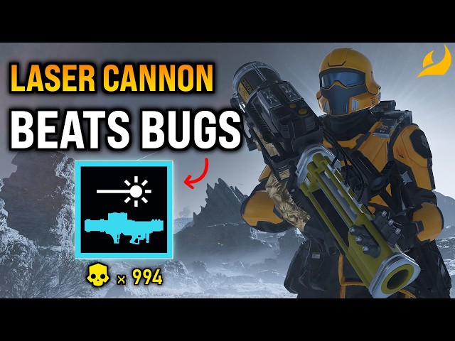 Helldivers 2 - SOLO Laser Cannon BEATS Bugs! Super Helldive (Full Clear)