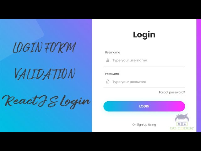 LOGIN FORM VALIDATION | REACT Series in TAMIL