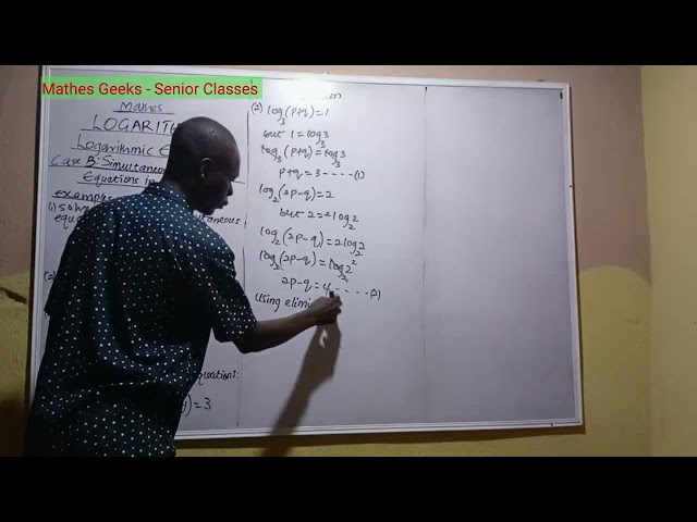 Logarithm 1 |  Logarithmic Equations (Case B)