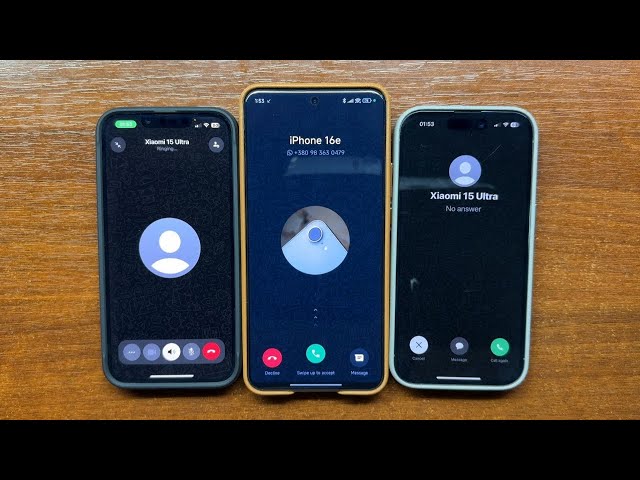 iPhone 16e & iPhone 15 Pro WhatsApp Outgoing Calls to Xiaomi 15U & Samsung S25U via Action Button