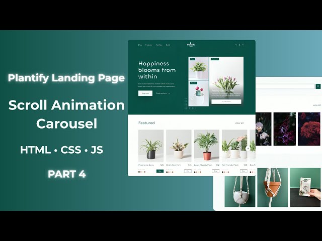 Part 4 – Plantify eCommerce Website Search Section | Web Development Tutorial with HTML, CSS, JS
