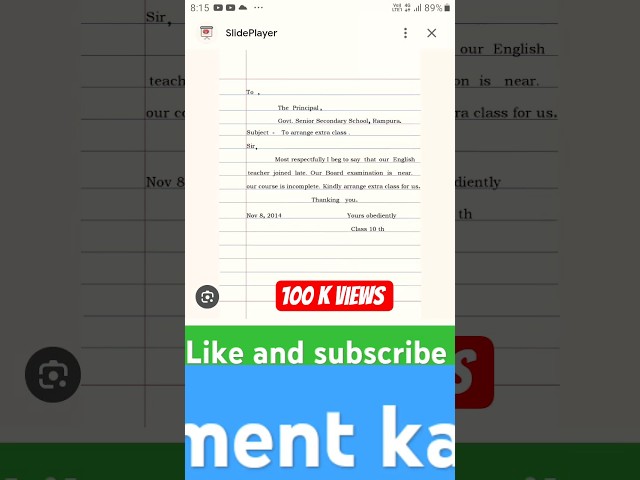 Arrange an extra class application#application #english #exam