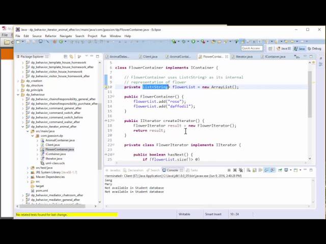 java Design Patterns: Iterator pattern
