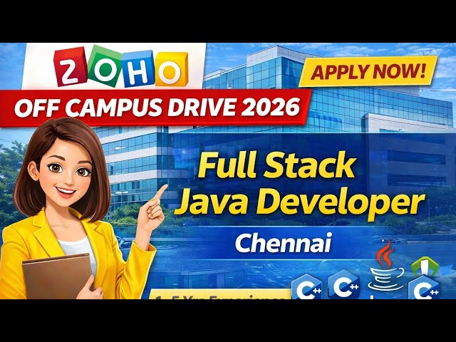 ZOHO Off Campus Drive 2026 | Software Developer Job | Chennai