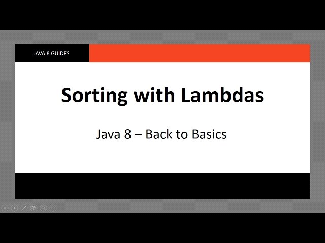 Java 8 Sorting with Lambdas