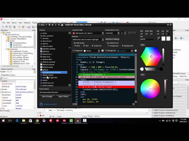 Delphi Programming Tutorial #115 - Syntax Highlighting Colors