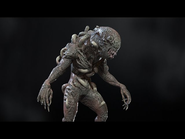 UPBGE - Dead  Space  Mutant  Worm   @joyack3d