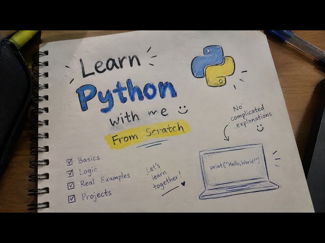 Python From Scratch Let’s Learn Together!|python|programming language |English|python for beginners 