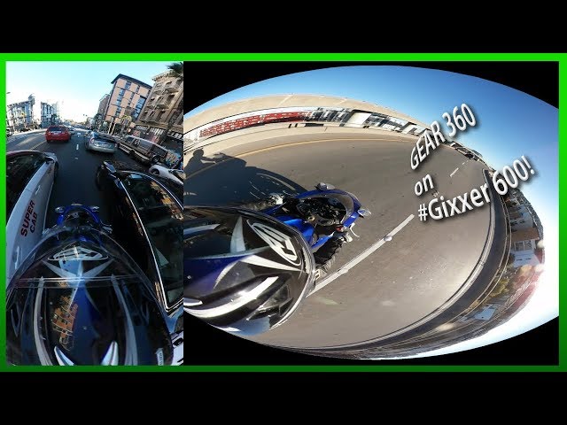 Gear 360 - Driving Over Bay Bridge in Suzuki GSXR600!