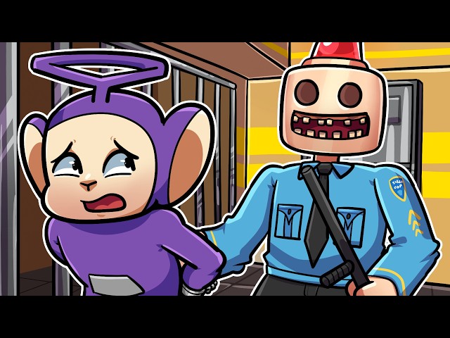 ESCAPE FROM SIREN COPS PRISON! | Tinky Winky Plays: Roblox SIREN COP'S PRISON