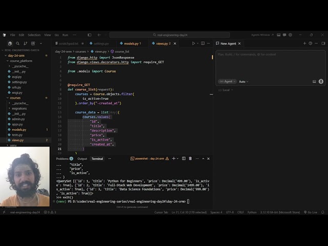 Django ORM Explained: Model, Migration, Insert Data & Build API | Real Software Dev Day 24