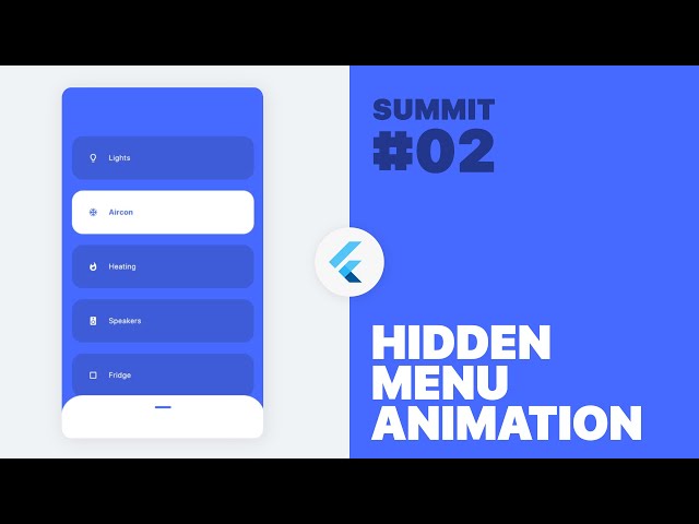 Flutter - Hidden Menu Animation