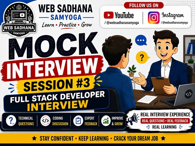 Mock Interview Session #3 | Full Stack Developer Interview | Technical, Managerial & HR Discussion
