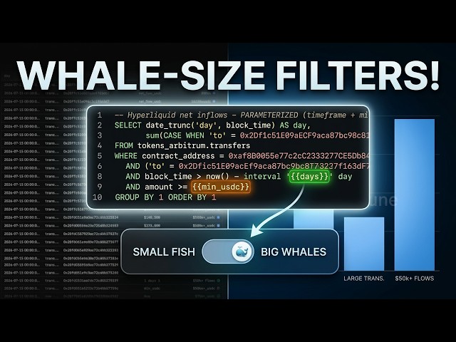 Add Filters to Your Dune Dashboard — Whale Size + Timeframe (Free)