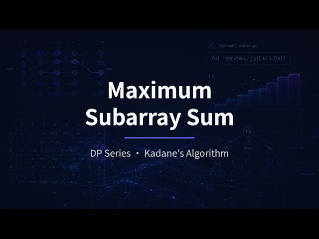 Maximum Subarray Sum · Dynamic Programming