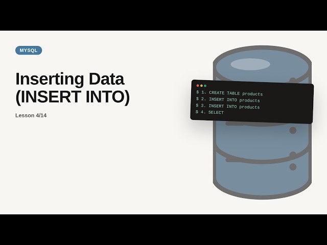 MySQL - Web development basic Series: Inserting Data (INSERT INTO)