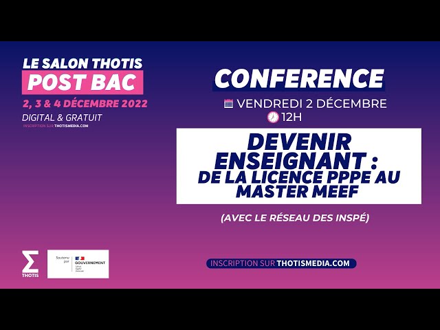 Devenir Enseignant en 2023 (PPPE, Master MEEF) - Thotis