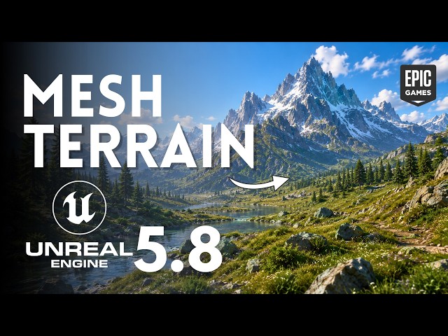 Stop Using Landscapes! Unreal Engine 5.8 Mesh Terrain Complete Tutorial