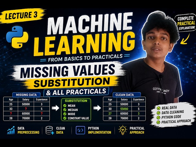 Missing Values in Machine Learning | Complete Practical Tutorial | Lecture 5