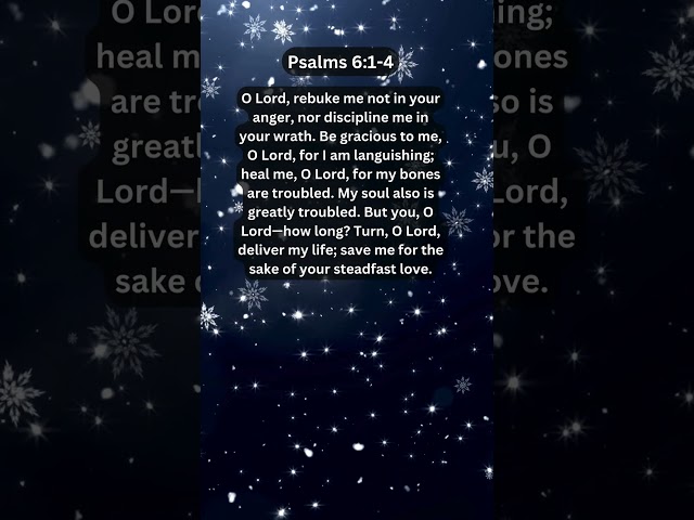Jesus Saves | Psalms 6:1-4 Daily Bible Verse