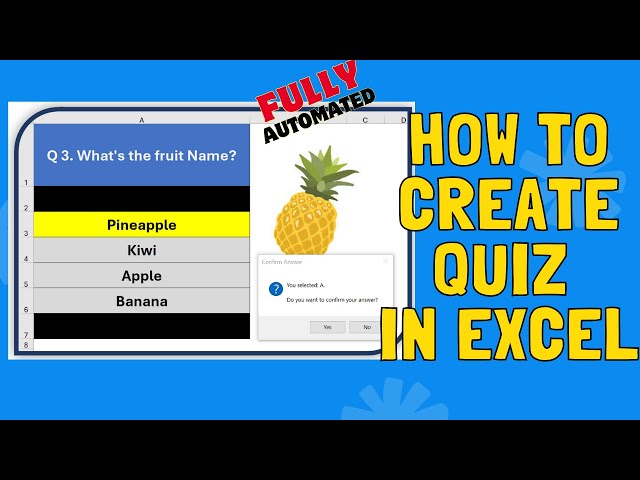 How to create fully automated Quiz in Excel using VBA
