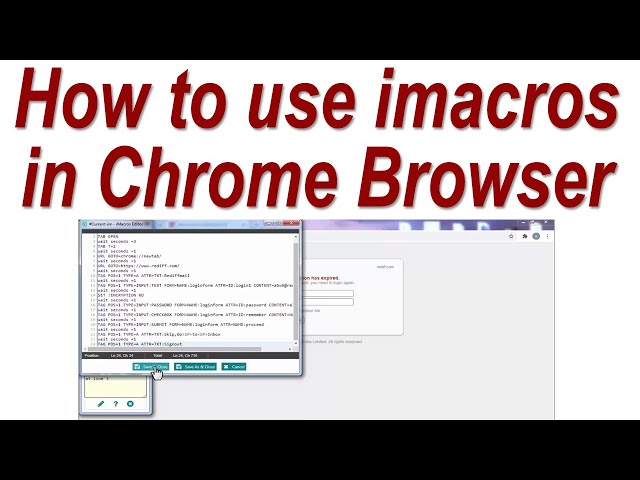 How to use imacros in Chrome Browser (imacros Chrome)