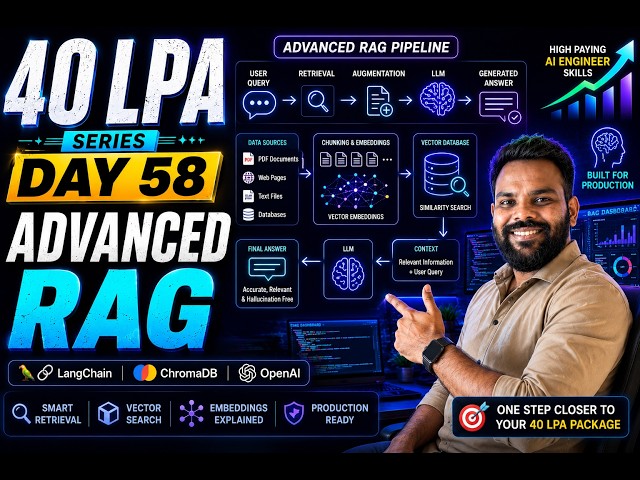 40 LPA Series Day 58 | Advanced RAG Tutorial | LangChain, ChromaDB & Vector Database Explained