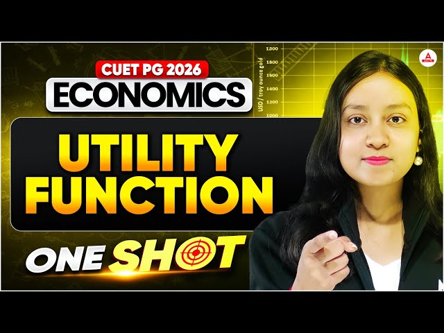 CUET PG 2026 Economics | Utility Function | Theory + MCQs