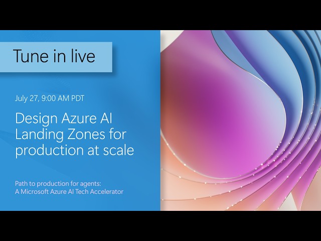 Design Azure AI Landing Zones for production at scale