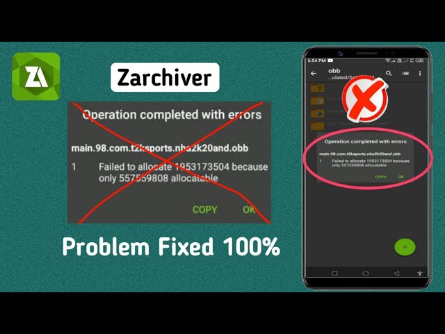 How To Fix Zarchiver Operation Completed With Errors | Zarchiver Operation Completed With Errors Fix
