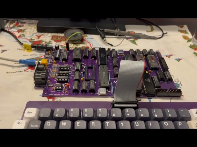 Acorn Atom Recreation Test-Run issue - fixed replaced faulty LS244 in video memory circuit.