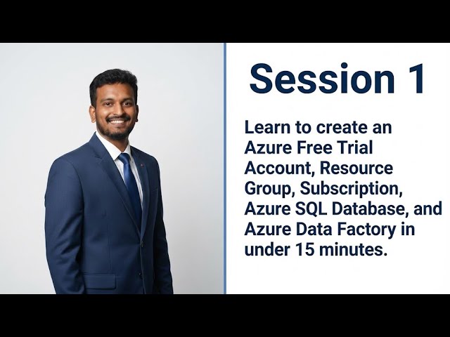 Azure Masterclass Session 1: Setup Free Account, SQL DB & Data Factory in 15 Mins! AZURE  session 1