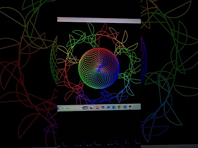 This Python Code Creates Infinity Flower Art ✨ |Turtle Graphics#short #codelife #codeart #pythonart