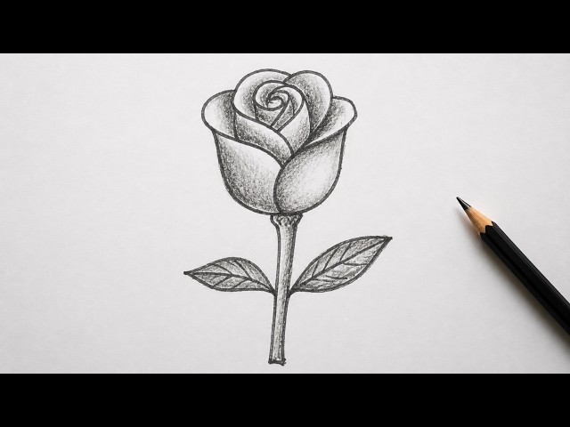 Learn How to Draw a Rose in 3 Minutes!