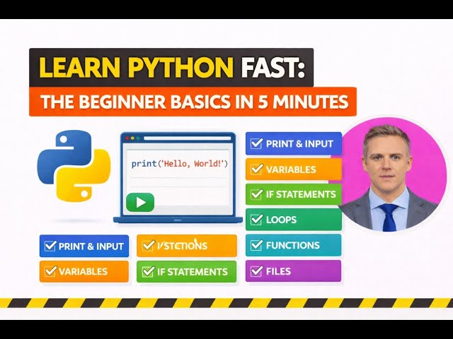 Learn Python Fast: Beginner Basics in 5 Minutes
