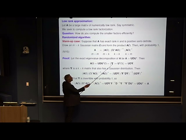 Gunnar Martinsson: Randomized Methods for Very Large-Scale Linear Algebra (May 6, 2026)