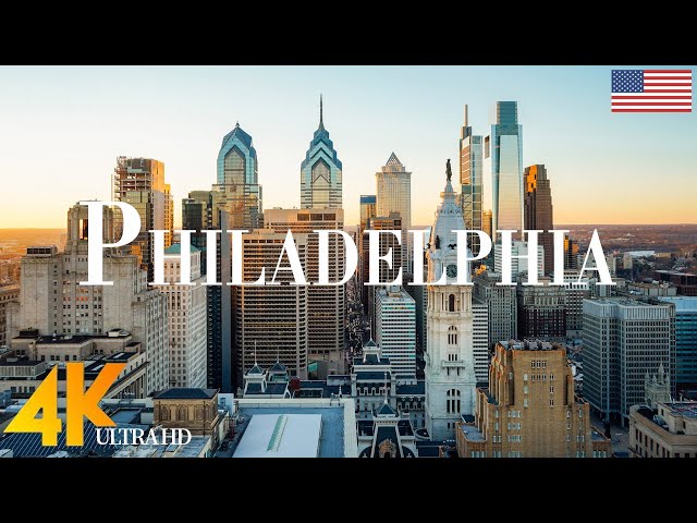 Philadelphia 4K drone view • Aerial View Of Philadelphia | Relaxation film with calming music