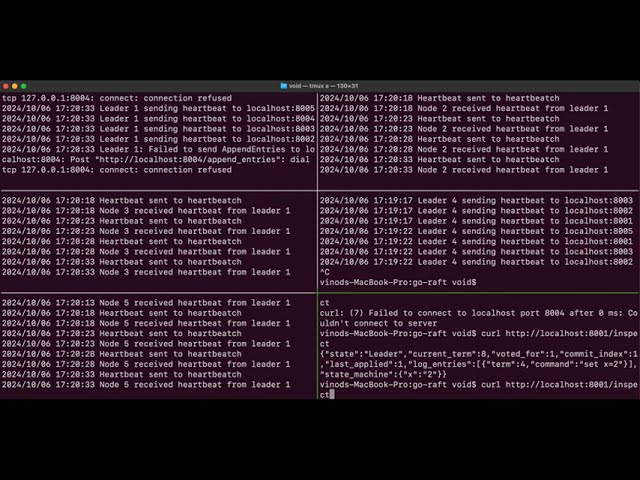 go raft- demo of raft algorithm implementation for total order broadcast from scratch