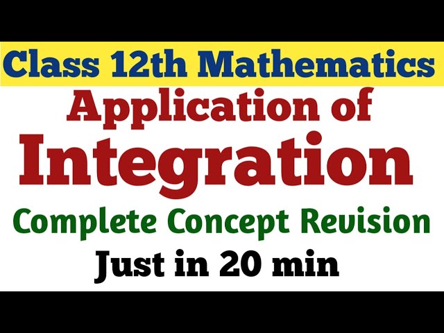 Class 12th Mathematics || Application of integration || Complete Revision || just in 20 min