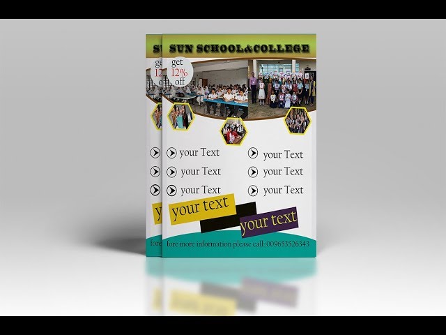 How to Create a Flayer Design||Creative Flyer Design tutorial for a EDUCATION in Photoshop cs6