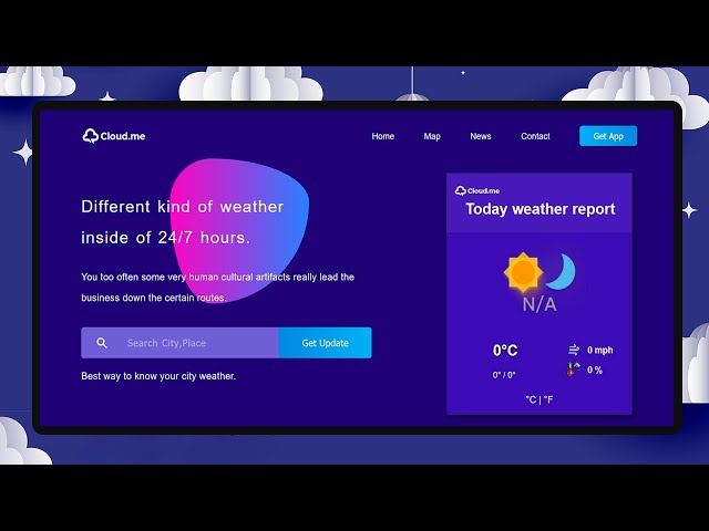 Build a Weather App with HTML, CSS & JavaScript | Part one | Javascript fetch API | Tamil