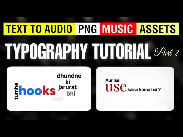 Typography edit tutorial in Capcut part 2 | Typography reels kaise banaye | Typography all assets