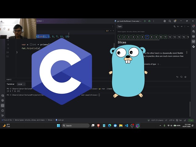 Learned About Slices, and Maps in Go and Used Function Pointers in C (Go, C)