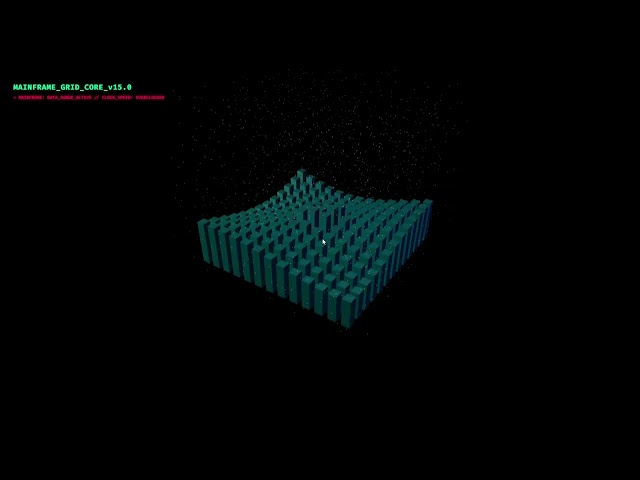 How to Code an Interactive 3D Cyberpunk Mainframe Grid using Three.js & JavaScript | Isometric Tutor