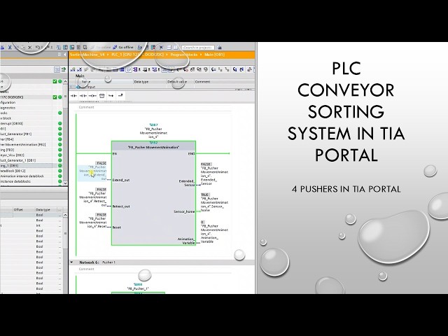 Industrial PLC Project: FIFO Queue Conveyor Sorting with 4 Pushers + HMI Animation| Part 7