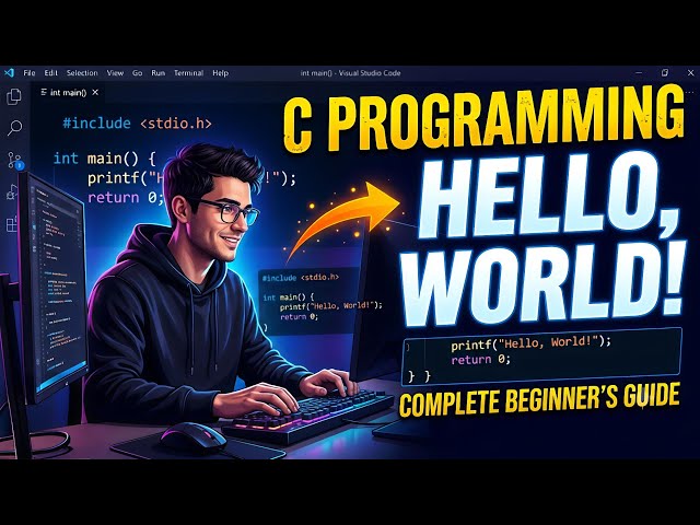 Hello World Program in C Language | C Programming for Beginners 
