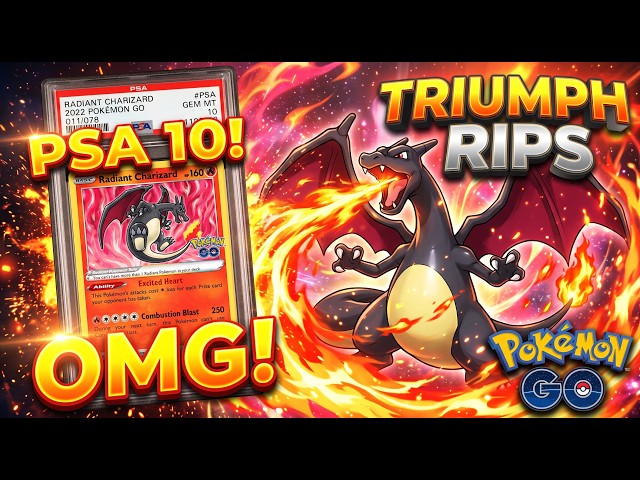 INSANE PSA 10 Radiant Charizard Pull! Pokemon GO Set on Triumph Rips!