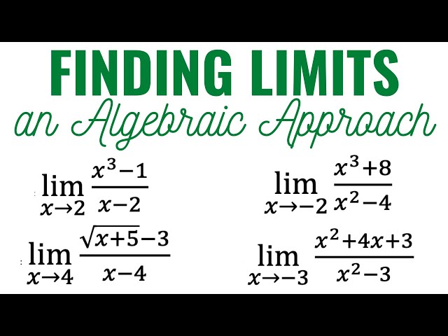 Finding Limits an Algebraic Approach